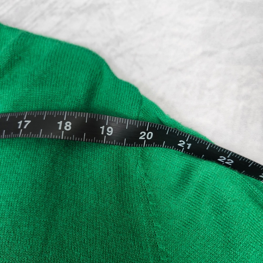 Abercrombie Fitch Sweater Cashmere Blend Mens XXL Green Muscle V Neck Moose - Picture 7 of 9